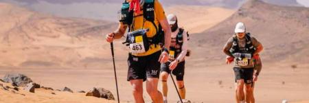 Lacets Gorilla Tribes, Cyril Blanchard, le seul participant du MDS sans guêtres, équipé en Gorilla