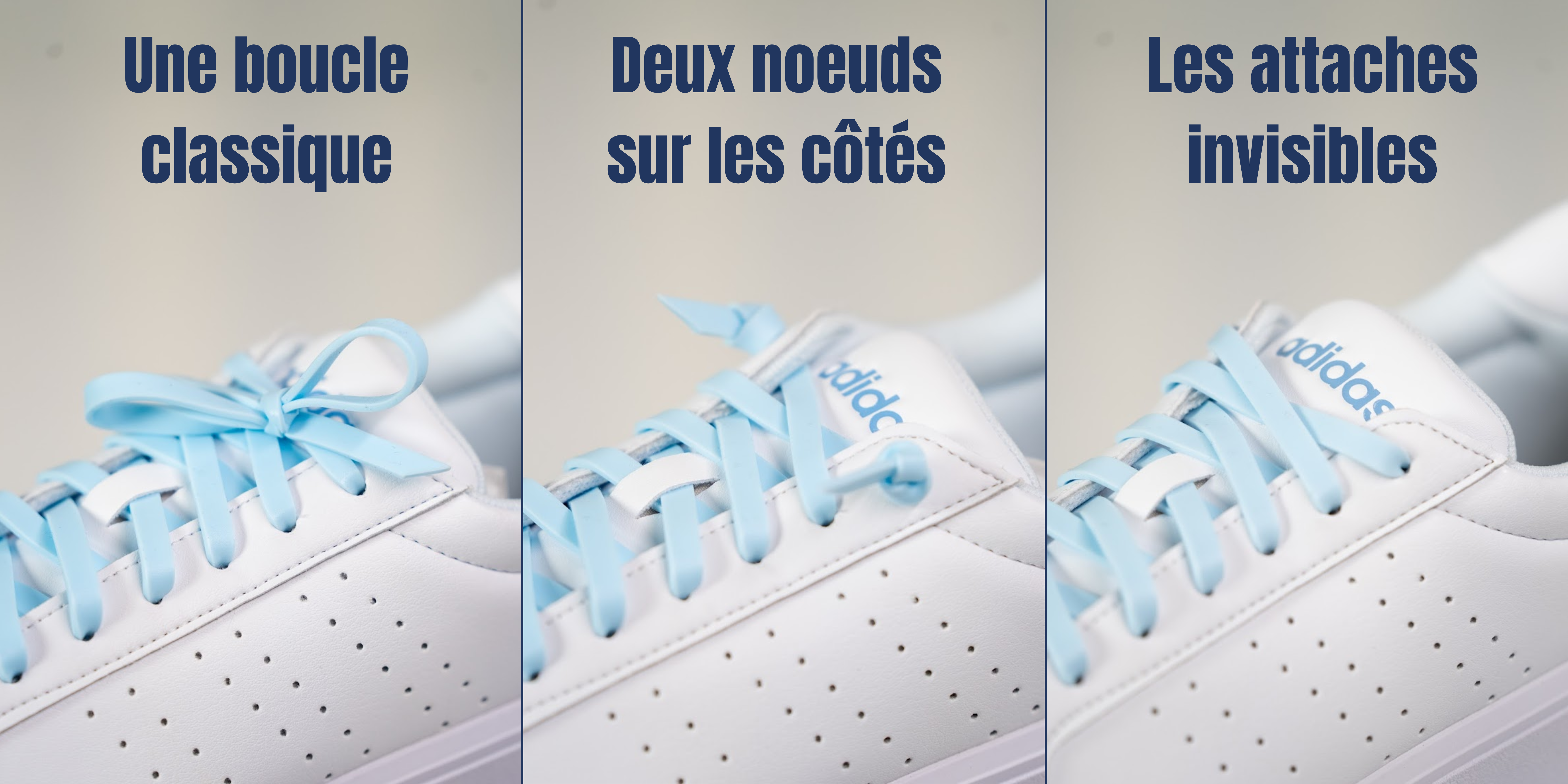 les trois façons d'attacher les lacets Gorilla